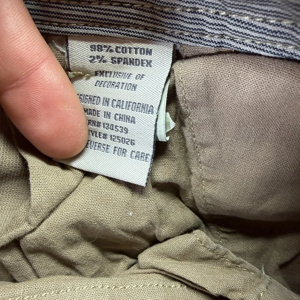 Carbon 2 Cobalt Pant Mens 33x31 Beige Cotton Corduroy Chino Straight Leg Stretch